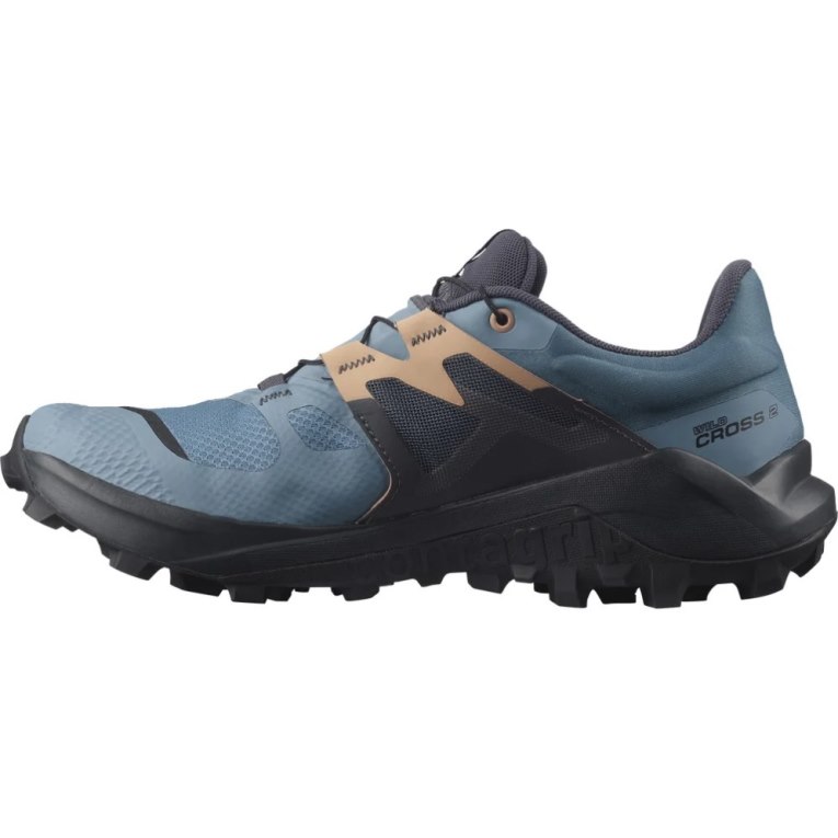 Tenis Para Trail Running Salomon Wildcross 2 GTX Mujer Azules Negros | MX ZVSR504